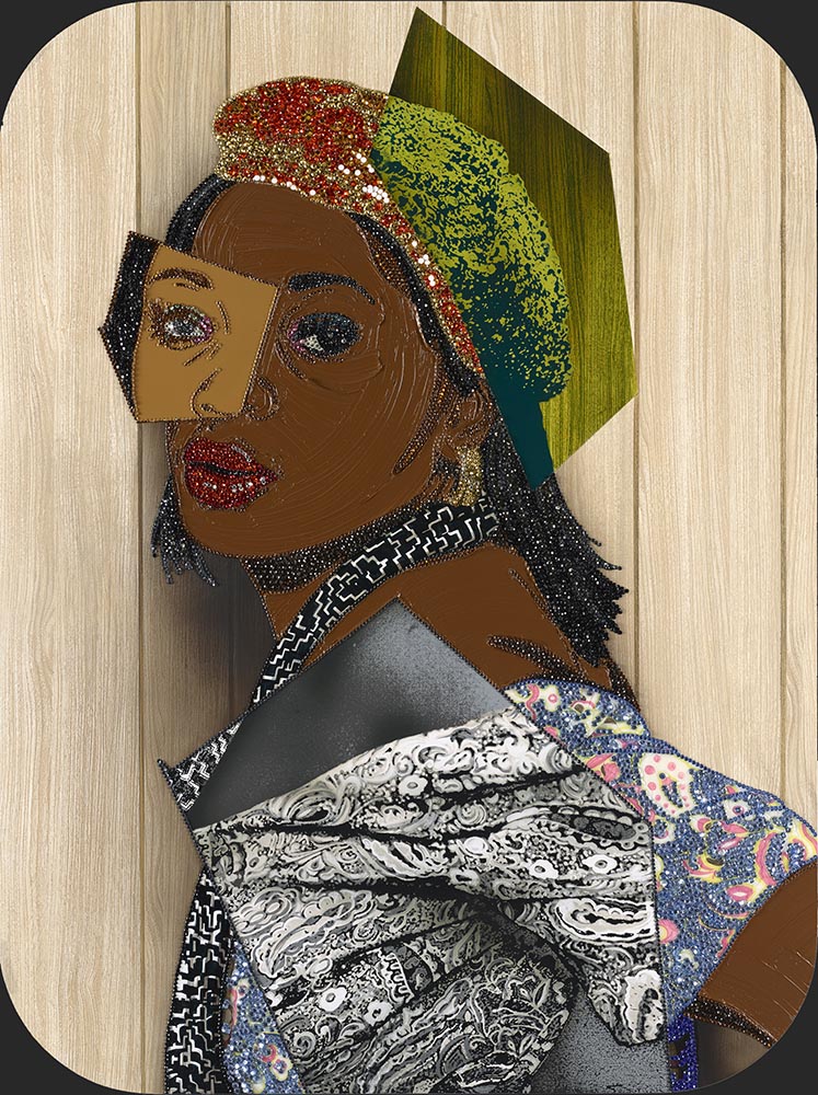 Portrait of Qusuquzah #6 by Mickalene Thomas